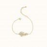 Pulsera de oro con forma de hoja