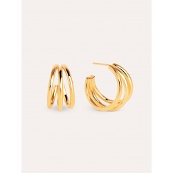 Pendientes de aro triple