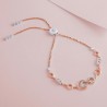Pulsera con varias piedras de oro rosa